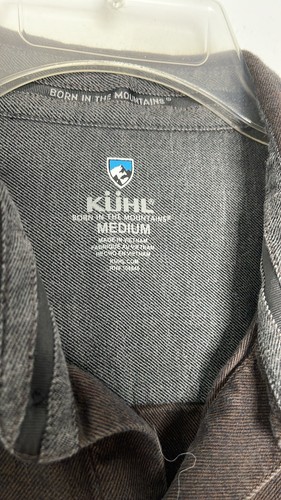 KUHL Men's Dillingr Flannel Long Sleeve Shirt 7186 Dark Brown Size Medium - Picture 2 of 8