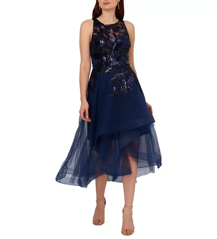 light blue chiffon midi dress Blue Chiffon Midi Dress - Pleated, V-Neck, Fitted Silhouette 2180
