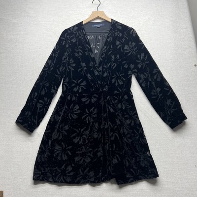 French Connection Kimono Crushed Velvet Boho Goth Whimsical Burnout Fairycore 8