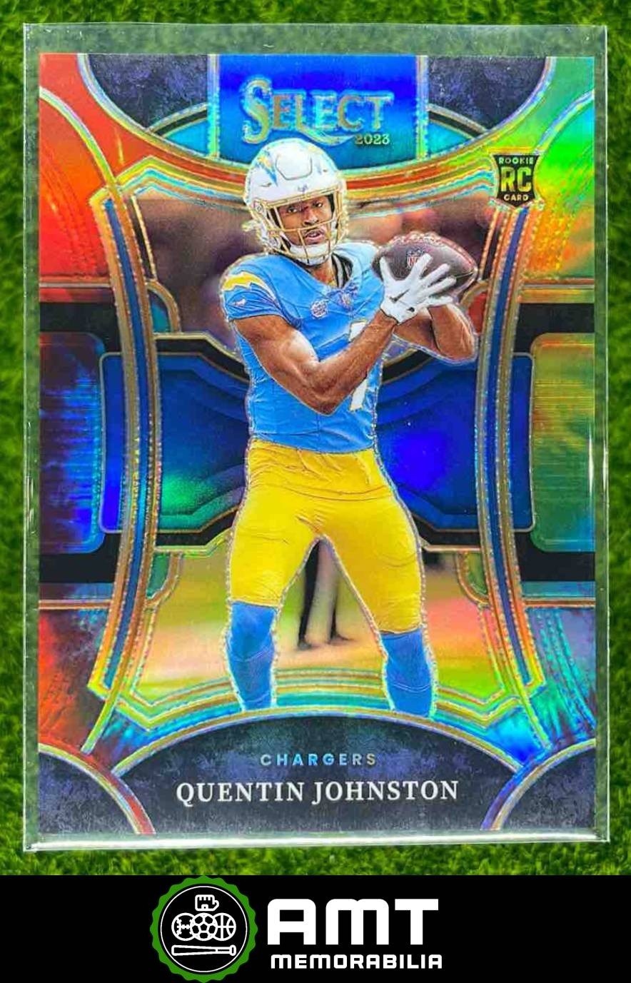 Quentin Johnston RC /25 2023 Panini Select Tie Dye Prizms LA Chargers #453