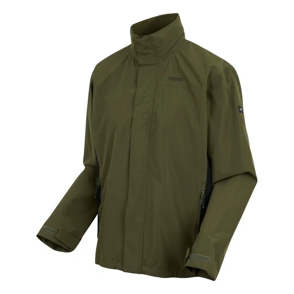 Regatta Adults Waterproof Jacket Matt ii Zip green UK Size