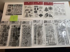 Tim Holtz Stampers Anonymous Holiday Christmas Santa STAMPS/STENCIL Lot of 13