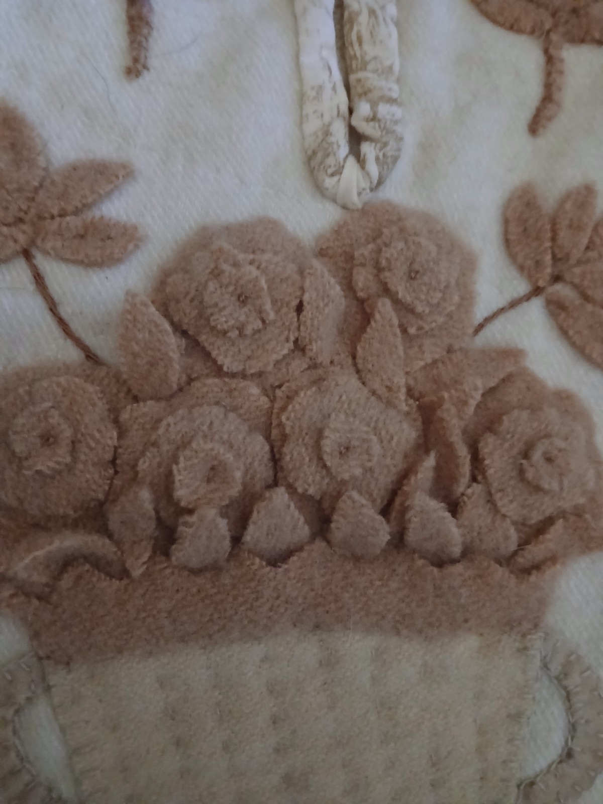 Primitive Reproduction Colonial Purse/pocket. Hand Appliqued Wool.