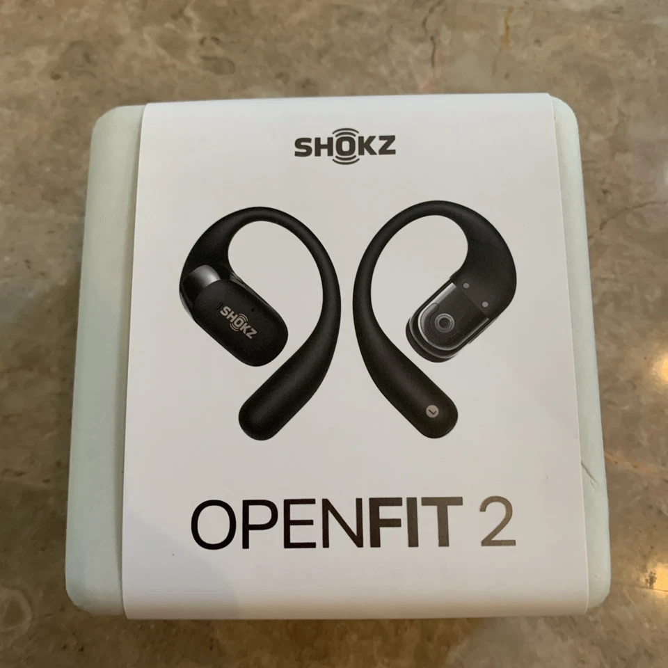 Настоящие беспроводные наушники-вкладыши Shokz - OpenFit 2 с открытыми ушами - черные