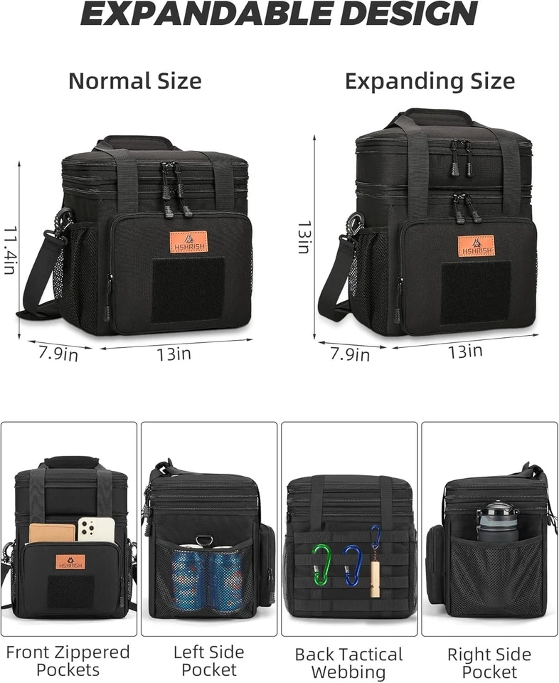 Fiambrera táctica expandible Xlarge para adultos, L Foto 4 de 4