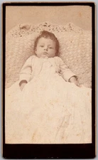 Antique CDV Circa 1880s Baby Age 3 Months Unmarked