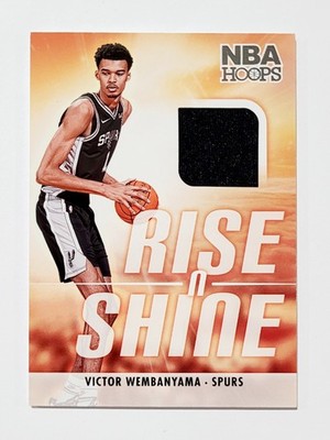 2023-24 Panini NBA Hoops Victor Wembanyama RC Rise N Shine Rookie Patch #RS-WEM