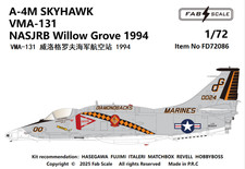 FAB FD72086 1/72 A-4M SKYHAWK VMA-131 NASJRB Willow Grove 1994 3D Printed Sets