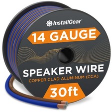 InstallGear 30ft 14 Gauge Speaker Wire - Copper Clad Aluminum Car Audio Speak...