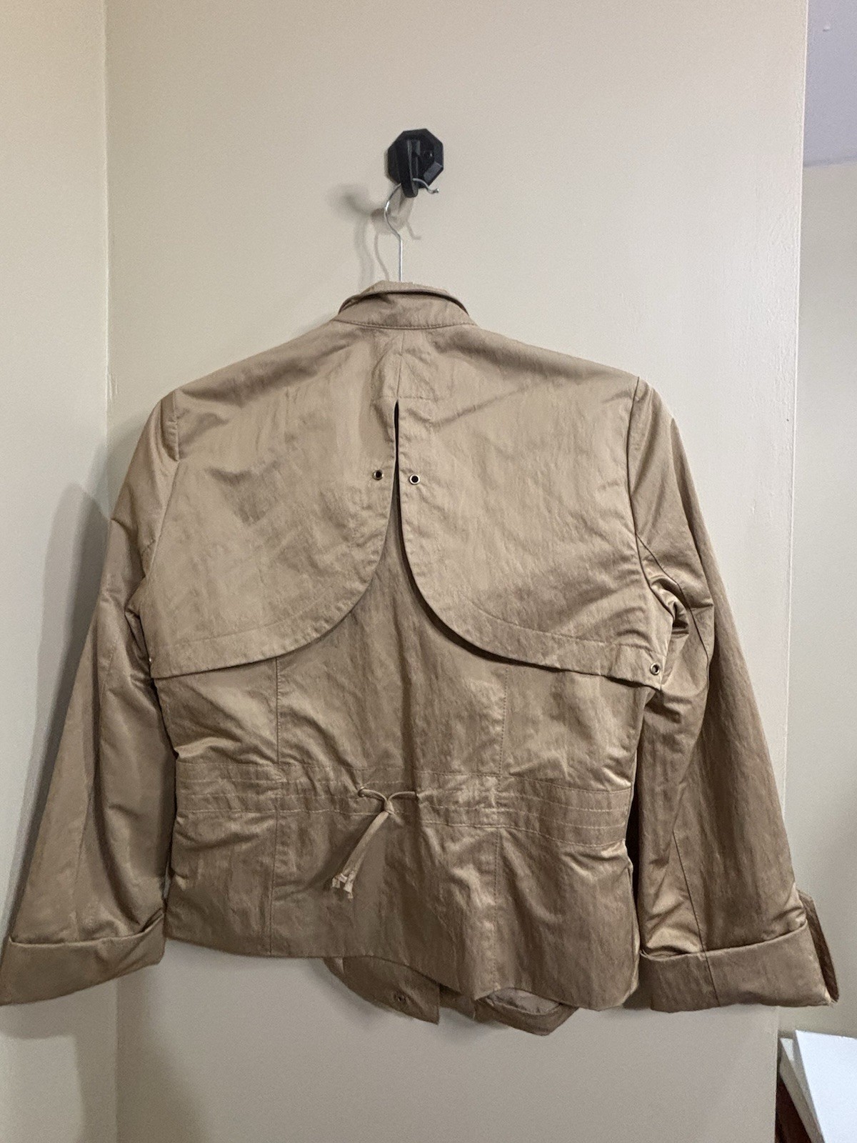 Cache Draped Front Utility Jacket Beige Women’s S… - image 7