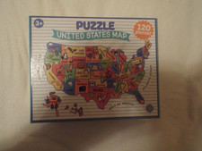 USA Map Jigsaw Puzzle 120Pcs