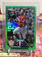 2023 Topps Chrome Jose Miranda Green Refractor /99 Minnesota Twins