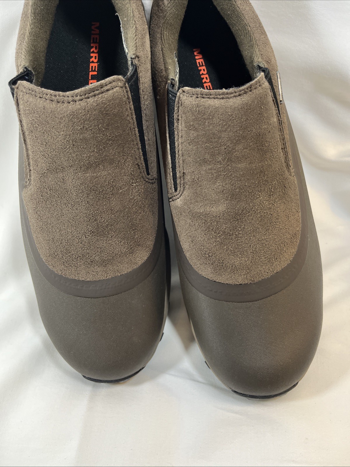 Scarpe Merrell Uomo Taglia 12 Termiche Snowdrift Moc Shell Marrone Impermeabili