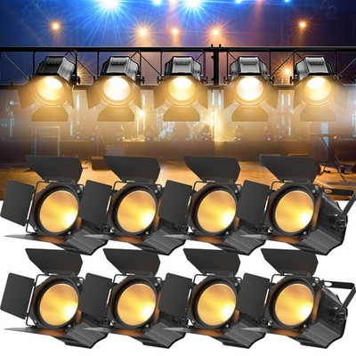 Par Light Dual Color COB 200W Spotlights with Barn Door DJ Disco Stage Lighting