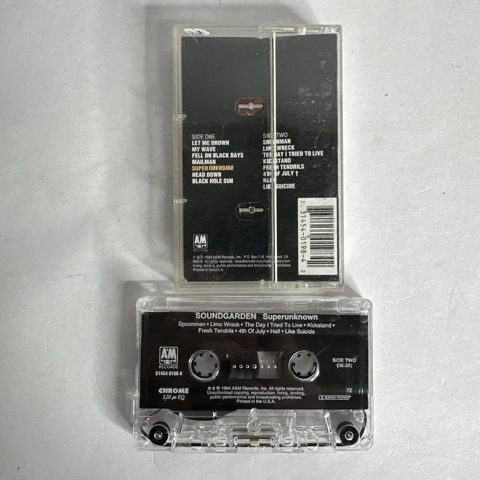 Soundgarden Superunknown Cassette Tape 1994 A&M Records Nice - Image 2 of 2