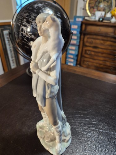 Lladro Shepard Boy with Goat #4506 Porcelain Figurine Spain 10.5" EX Condition - Picture 2 of 5