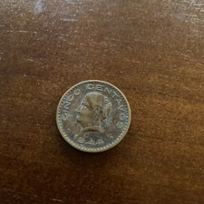 MÉXICO 🇲🇽  5  CENTAVOS COIN 1944 WWII