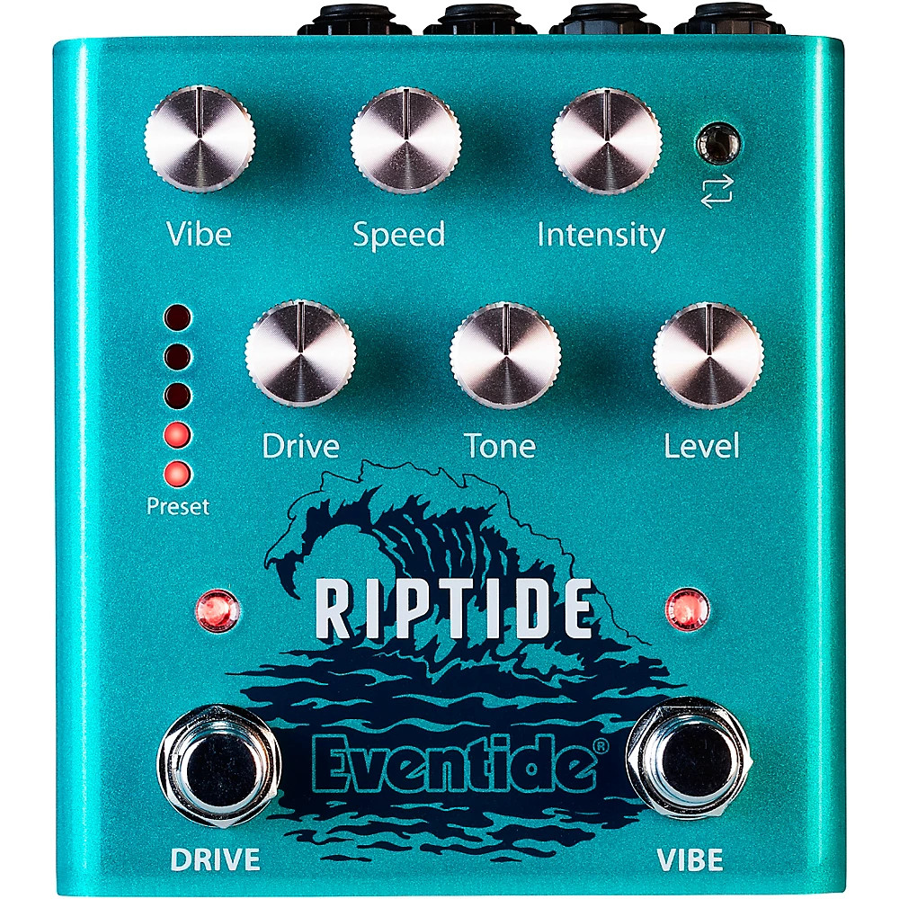Педаль комбинированных эффектов Eventide Riptide Overdrive - Uni-Vibe бирюзового цвета