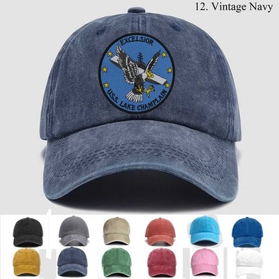 Customized Embroidered Hat Uss Lake Champlain Cv-39 Excelsior Ship, Trucker Hat
