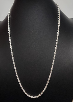 Shop LC Sterlingsilber 22,0 g Seil Kette Halskette 24 Zoll