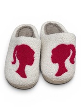 NEVEROLD Women s Plush Barbie Pink White Cushion Slippers Size 7/8 New