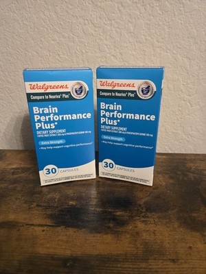 LOT (2) WALGREENS BRAIN PERFORMANCE PLUS SUPPLEMENTS (LIKE NEURIVA +), EXP 12/26