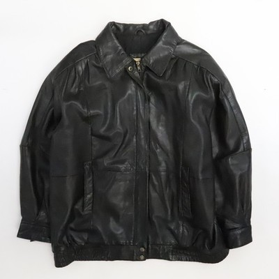 Sequence Leather Coat Jacket Womens Size 16 Black