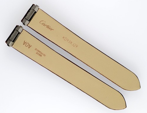 Lederband Cartier KD93XJ29 braun Leder 15/14 für Faltschließe Formanstoß Santos - Foto 2 di 3