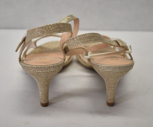 Dream Pairs Womens Nina Low Heel Pump Sandals Shoes Gold Design Size 9.5 - Bild 5 von 10