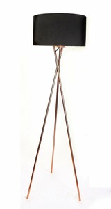 Argos Home Tripod Floor Lamp Copper Black Ebay