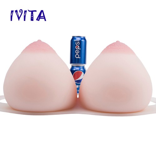 IVITA 8XL Silikon Oval Brüste Weste Stil Big Areola gefälschte Boobs G Cup Enhancer - Bild 8 von 12