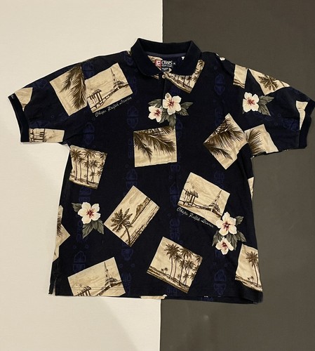 Chaps Ralph Lauren Manga Camisa Polo Floral XL CRL 90s | eBay