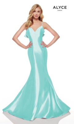 long teal evening dress Dark Teal V-Neck Mermaid Long Prom Evening Dress with Slit – FancyVestido