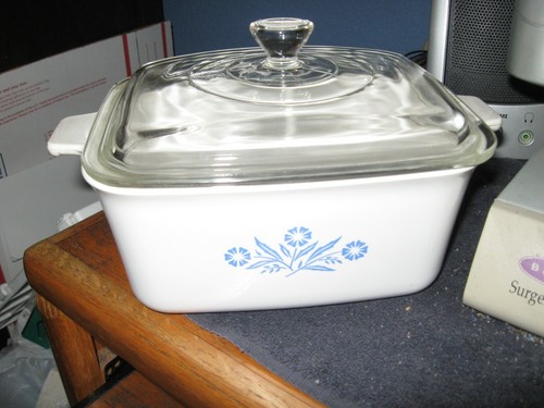 VINTAGE CORNING WARE BLUE CORNFLOWER,P-4-B 1 1/2 QT. RARE STAMP EARLY DAYS W/LID - Picture 10 of 12