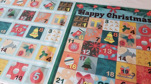 Retro Mood Christmas Advent Calendar DIY fabric panel Cotton Fabric Christmas - Picture 4 of 5