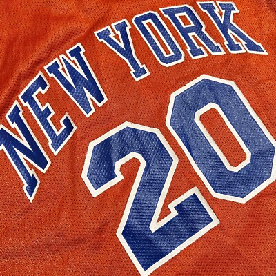 Vintage Allan Houston New York Knicks Orange Reebok NBA