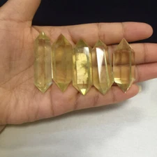 3PCS Natural Citrine Melting Stone Quartz Crystal Point Wand Healing Obelisk EBS