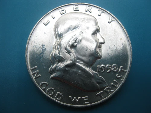 1958 D Franklin Half Dollar Ch/Gem BU! Full Bell Lines!