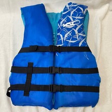 X20 Universal Adult Regular Size Life Jacket Vest, 30 in.- 52 in. Chest, Blue,
