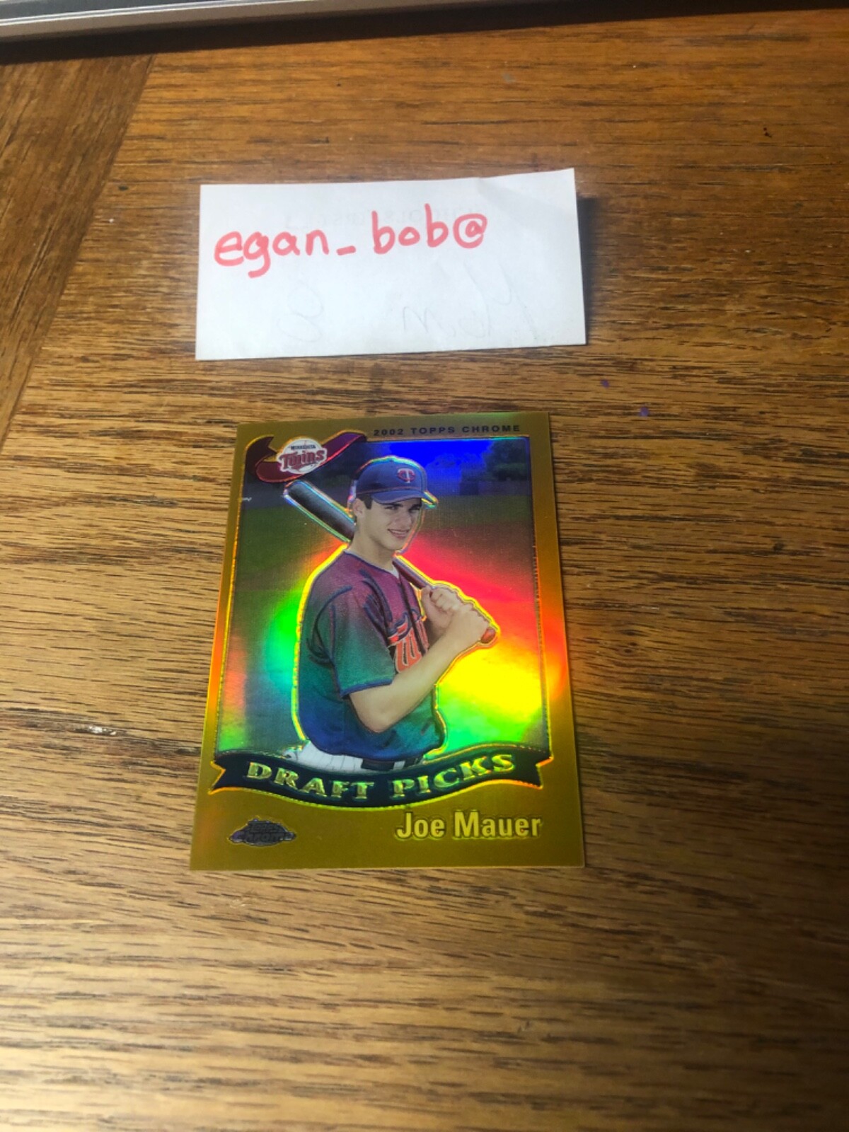 2002 Topps Chrome Gold Refractor Joe Mauer 622 Hall of Fame soon ROOKIE GOLD