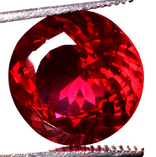37 Cts. Natural Mozambique Red Ruby Round Shape Certified Gemstone - Picture 2 of 4