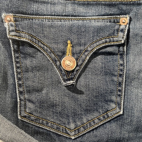Hudson Jeans Hampton Short Shorts Womens 25 (27”) Cuffed Stretch Blue Low Rise - Picture 12 of 17