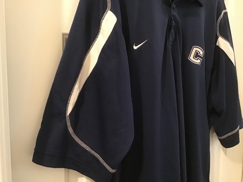 Nike UConn Huskies NikeFit Authentic Coaches Short Sleeve Polo Size L - Picture 6 of 8