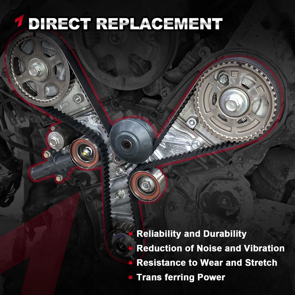 Replacement Cost Timing Belt Kit Water Pump For 03-17 Honda Accord Pilot Acura MDX RL 3.5L J35A E Aisin Tkh-001