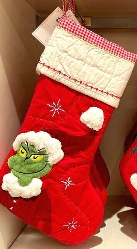 Pottery Barn GRINCH Holiday Christmas stocking Dr. Seuss gift Party kid Disney , - Picture 9 of 12