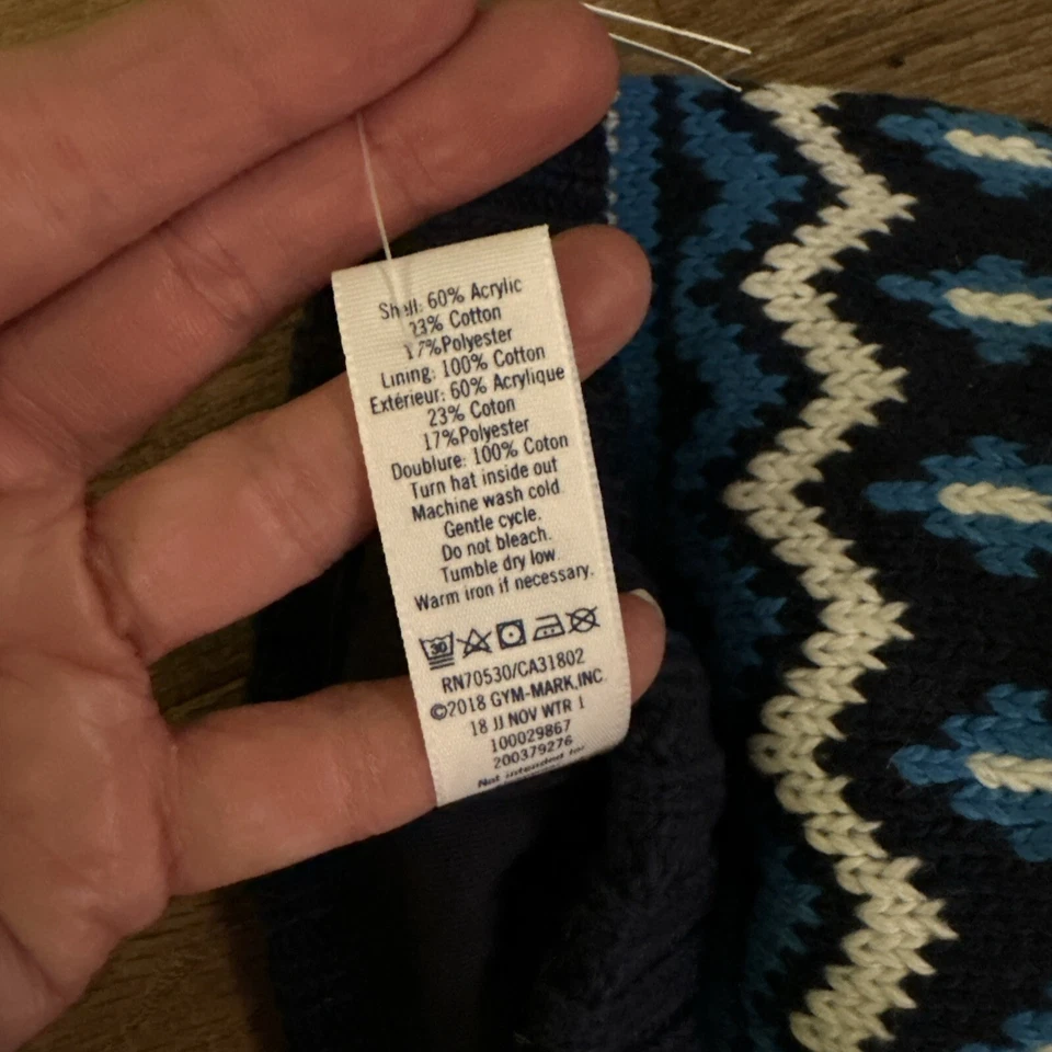 Nuevo con etiquetas Janie and Jack Sombrero de invierno para niño pequeño talla 2T a 3 azul Foto 3 de 3