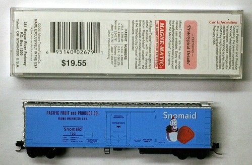 Coche refrigerador mecánico MTL Micro-Trains 69120 Pacific Fruit Snomaid 102 | Zustand: New