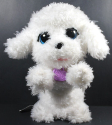 FurReal Friends Playful Pets Poppy My Jumpin  White Poodle Puppy Dog Tested