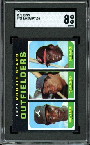 1971 Topps #709 Dusty Baker/Tom Paciorek/Don Baylor RC/Rookie (SP) SGC 8 NM-MT
