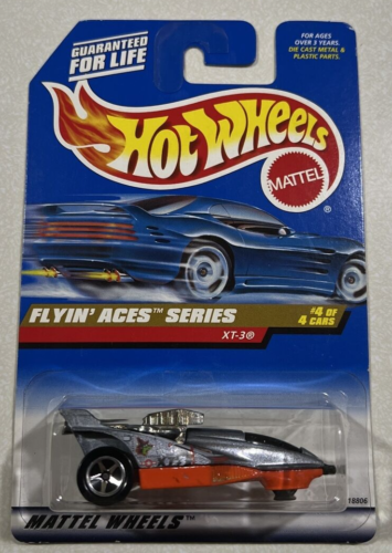 1998 Hot Wheels Flyin' Aces Series #4 of 4 Cars XT-3 #740 Silver